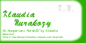 klaudia murakozy business card